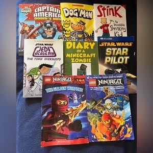 Chapter Books & Graphic Novels: Star Wars, Dogman, Ninjago, Jedi Academy, etc